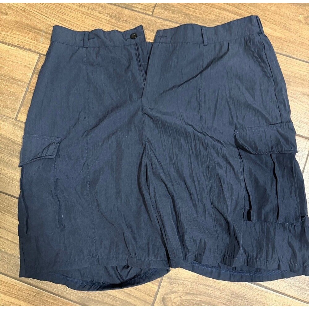 Cargo Shorts Size 2XL Blue Nylon Casual Hiking Pockets